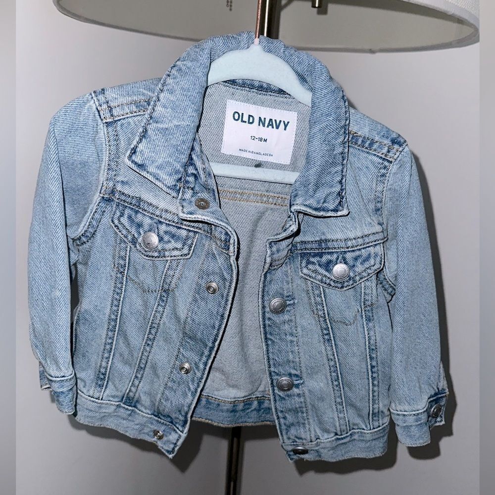Old Navy Light Blue Denim Jacket Size 12-18months